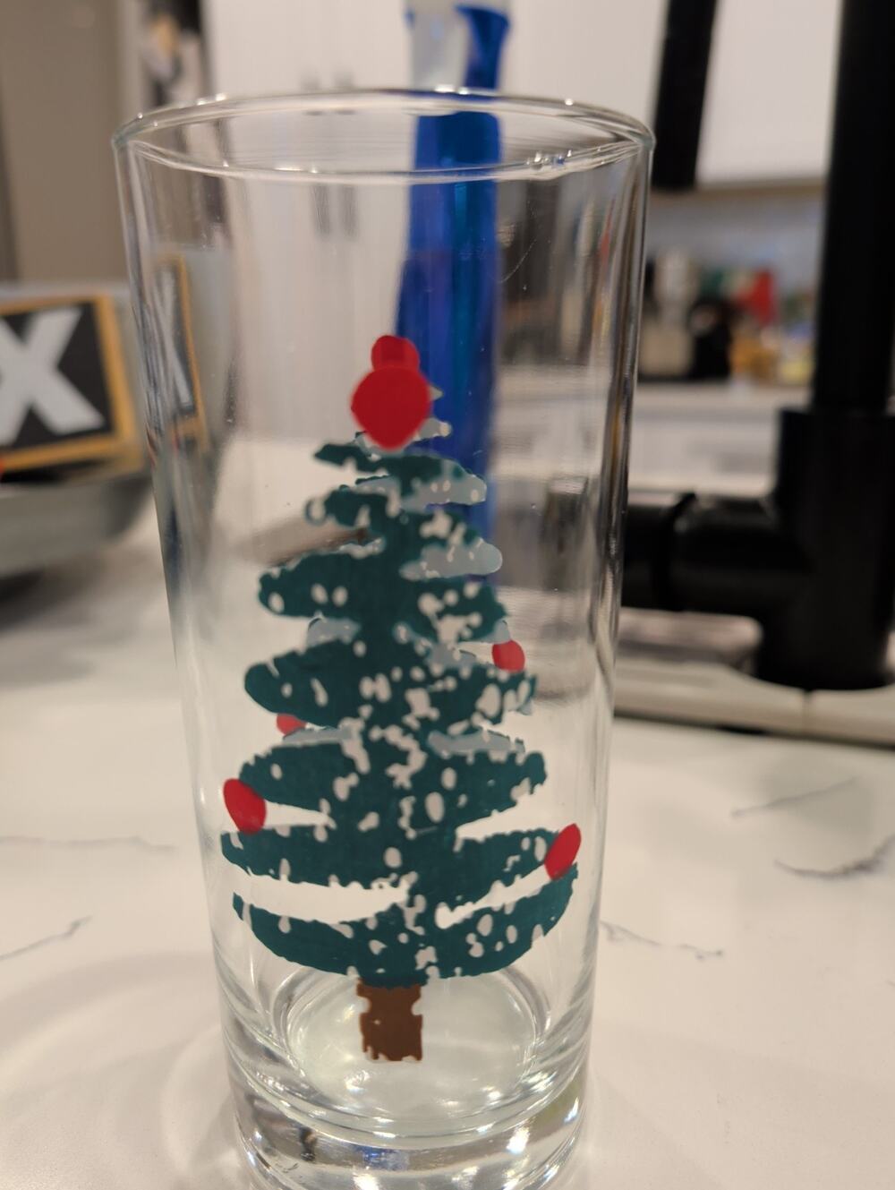 Vintage Christmas Furio Glass Tumbler